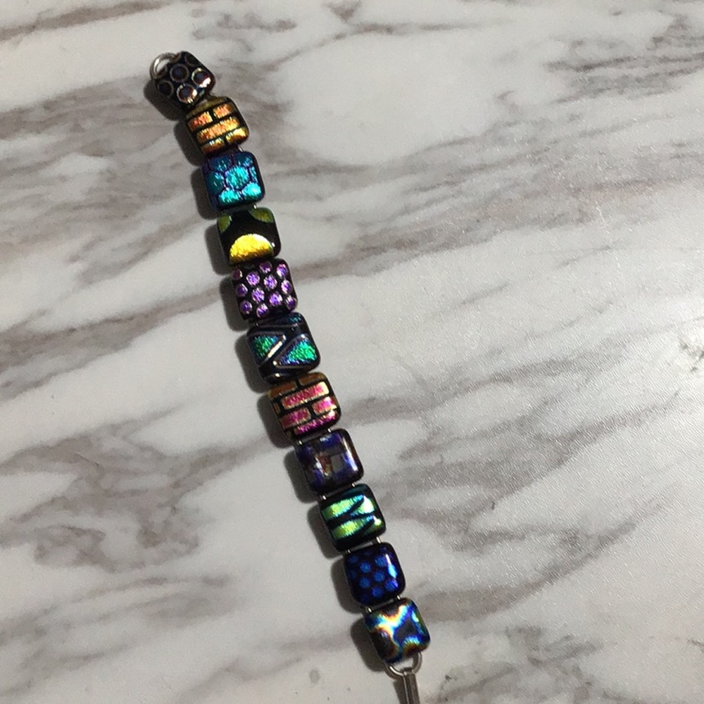 Multi-coloured Book Chained Bracelet